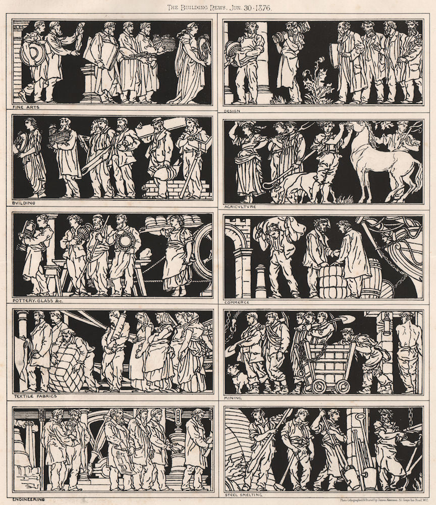 Mosaic panels. South Kensington Museum; by Ruben Townroe of the S.K.M. 1876